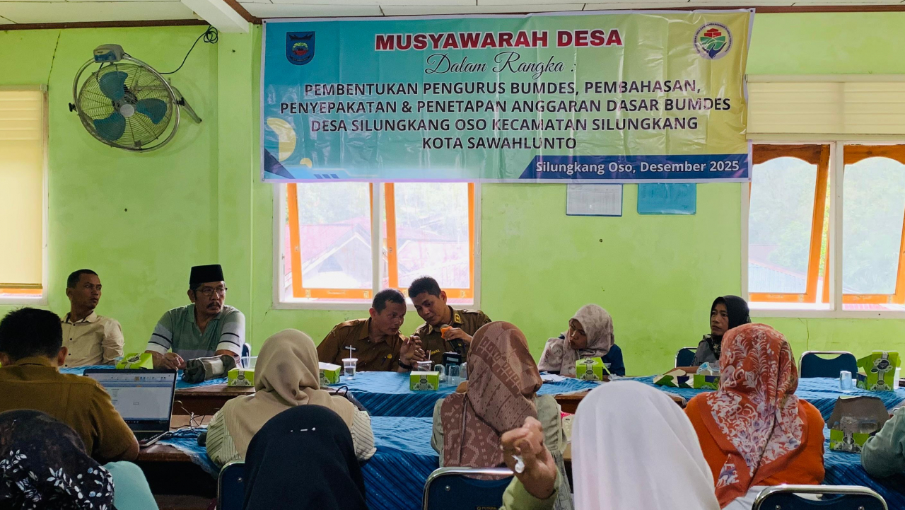 Desa Silungkang Oso Gelar Musyawarah Desa Dalam Rangka Pembentukan Pengurus Badan Usaha Milik Desa (BUMDes)