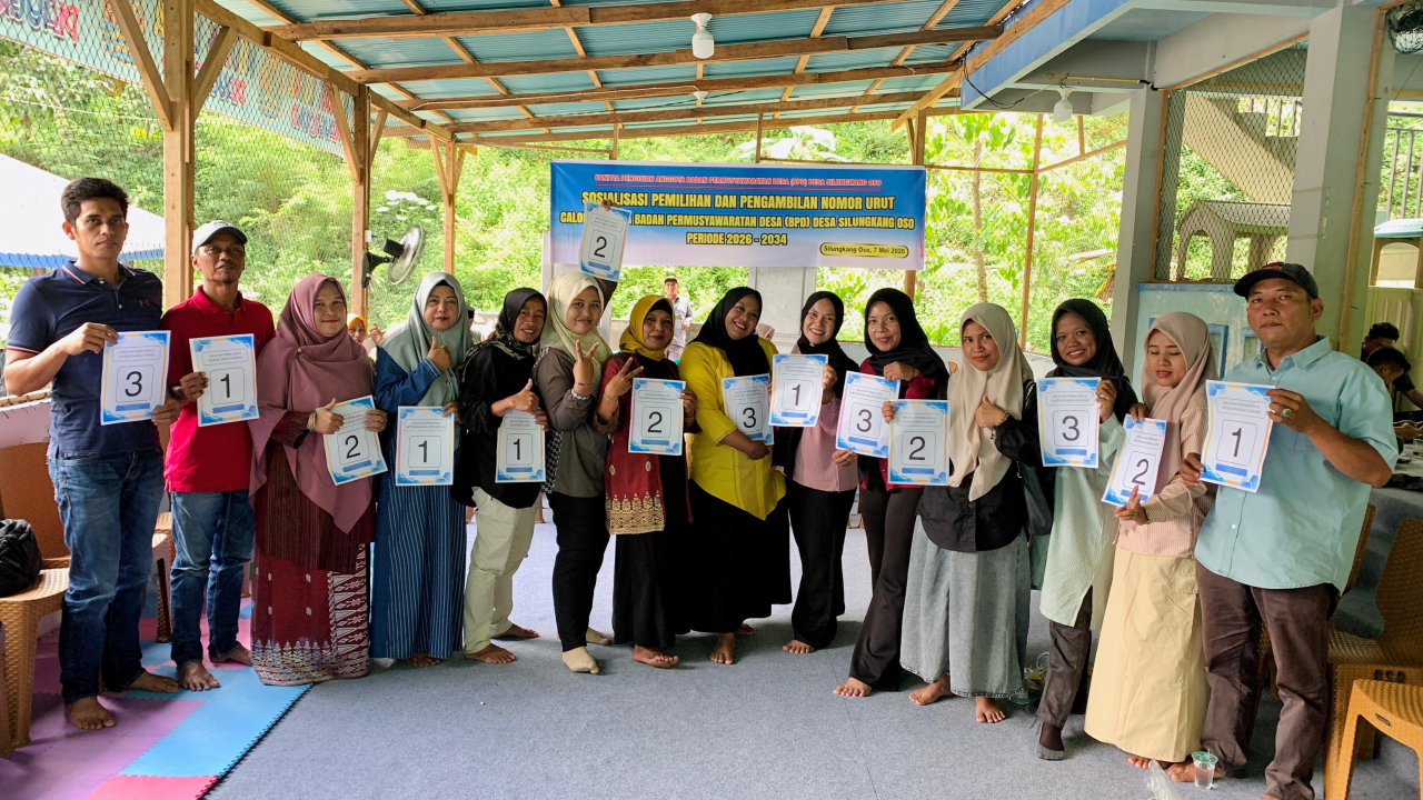 Desa Silungkang Oso Gelar Sosialisasi Pemilihan dan Pengambilan Nomor Urut Calon Anggota BPD Desa Silungkang Oso Periode 2026-2034
