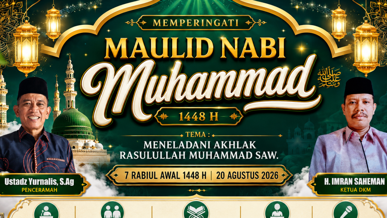 DKM Masjid Baiturrahman Desa Penarikan Gelar Peringatan Maulid Nabi Muhammad SAW 1448 H