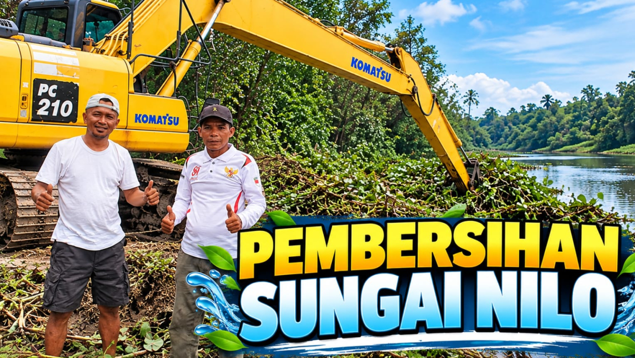 Kades Penarikan Gandeng PT Permata Hijau Indonesia, Pembersihan Sungai Nilo Akhirnya Terwujud