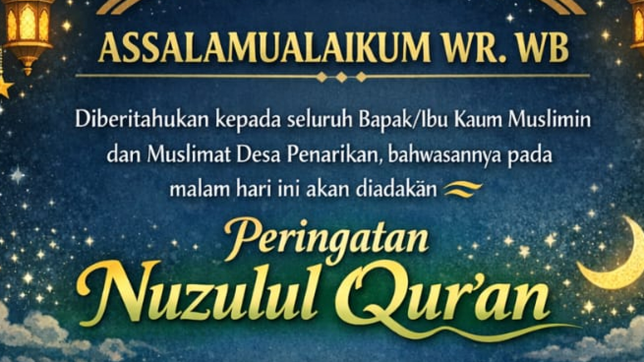 Masjid Baiturrahman Desa Penarikan Gelar Peringatan Nuzulul Qur’an