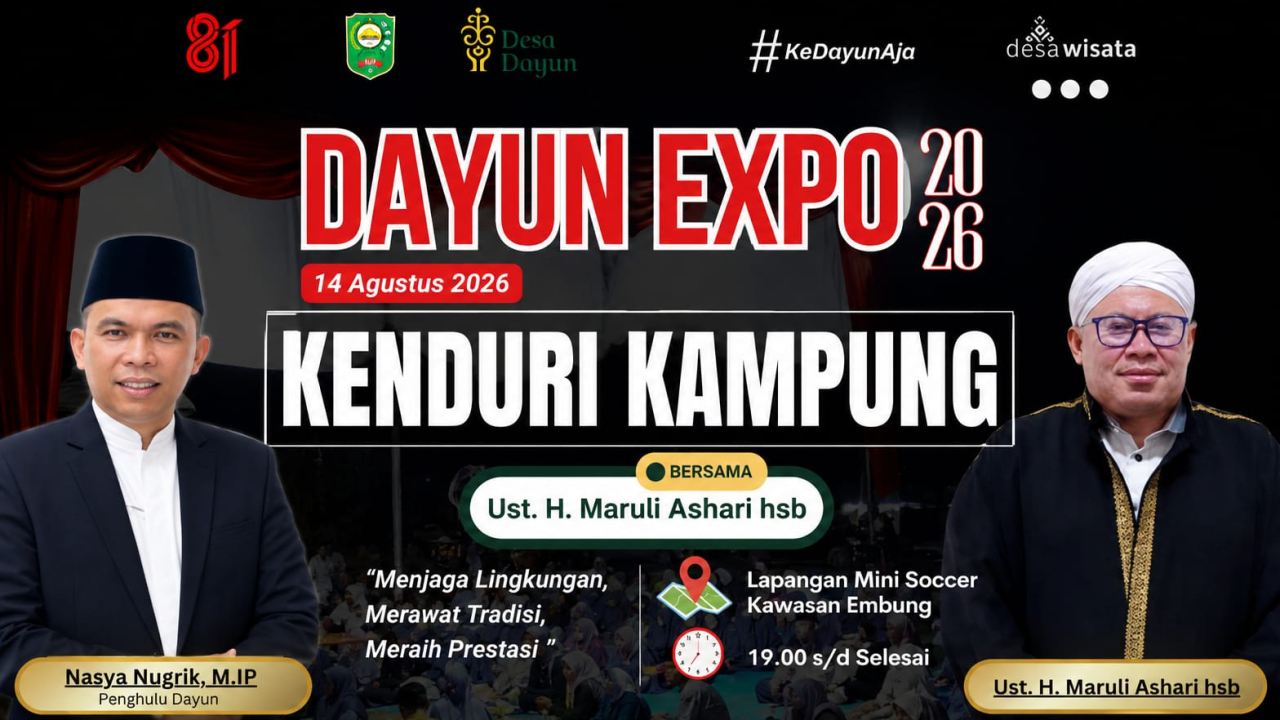Semarak Kemerdekaan RI, Kampung Dayun Gelar Dayun Expo Kenduri Kampung Sekaligus Peringati Hari Jadi Kampung Dayun