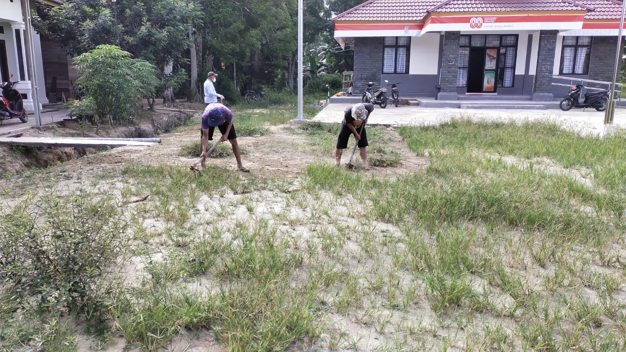 Kerja Bakti Desa Sidodadi: Lingkungan Kantor Bersih