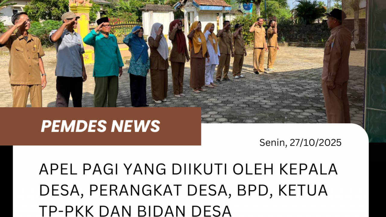Apel Pagi Pemerintah Desa Sungai Sahut