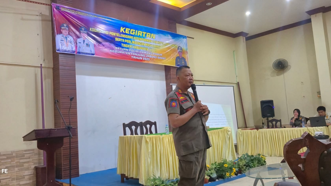 Koordinasi Penyelenggara Ketenteraman dan Ketertiban Umum serta Perlindungan Masyarakat Tingkat Kabupaten/Kota Satuan Polisi Pamong Praja Kabupaten Tanjung Jabung Barat Tahun 2025.