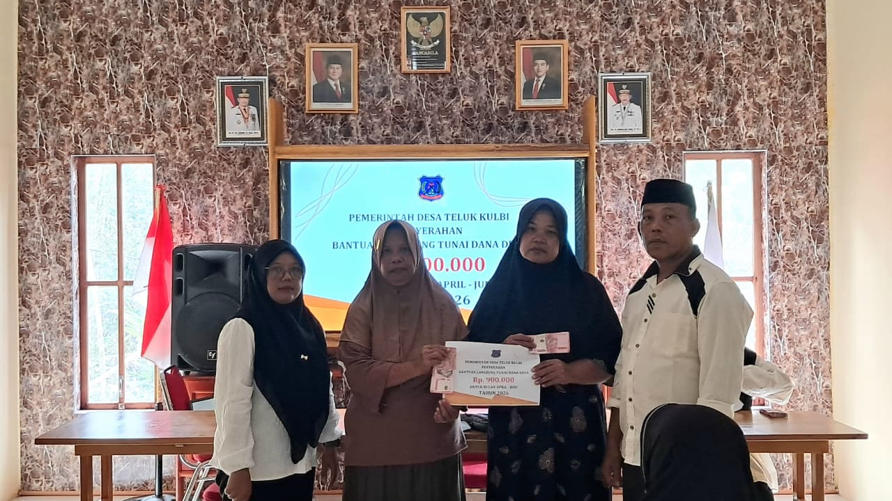 Desa Teluk Kulbi Salurkan BLT Dana Desa Periode April–Juni Tahun 2026 kepada 12 KPM