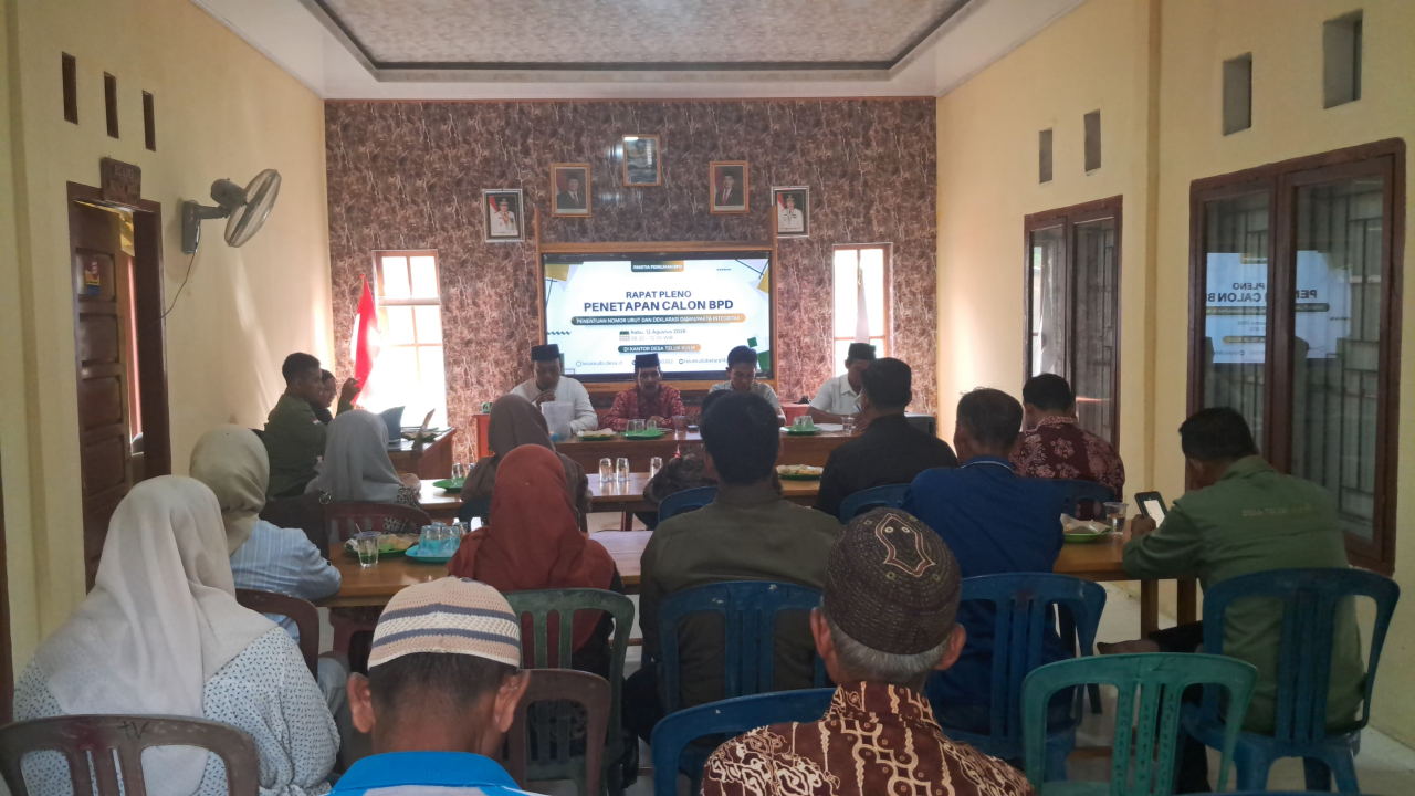 Rapat Pleno Penetapan Calon BPD Desa Teluk Kulbi, Penentuan Nomor Urut dan Deklarasi Damai Berlangsung Kondusif
