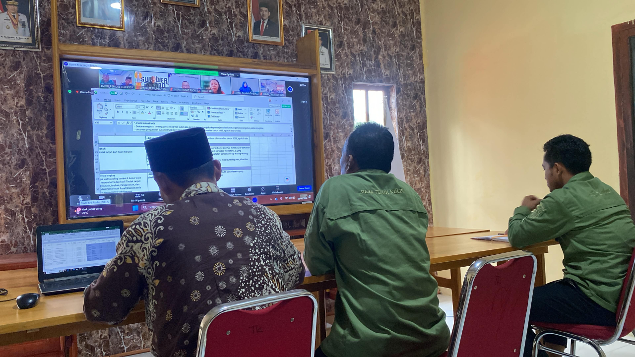Desa Teluk Kulbi Ikuti Monitoring dan Evaluasi Perluasan Percontohan Desa Anti Korupsi Tahun 2026