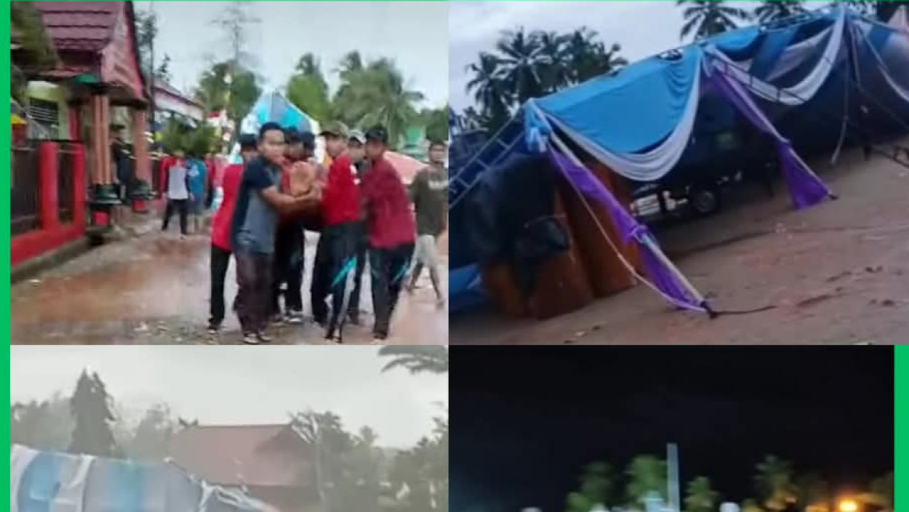 Tenda STQ ke-53 Bungo Rubuh Diterjang Angin Kencang, Pemilik Tenda Pingsan karena Syok