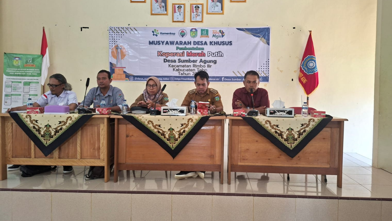 MUSYAWARAH DESA KHUSUS (MUSDESUS) PEMBENTUKAN KOPERASI DESA MERAH PUTIH DESA SUMBER AGUNG