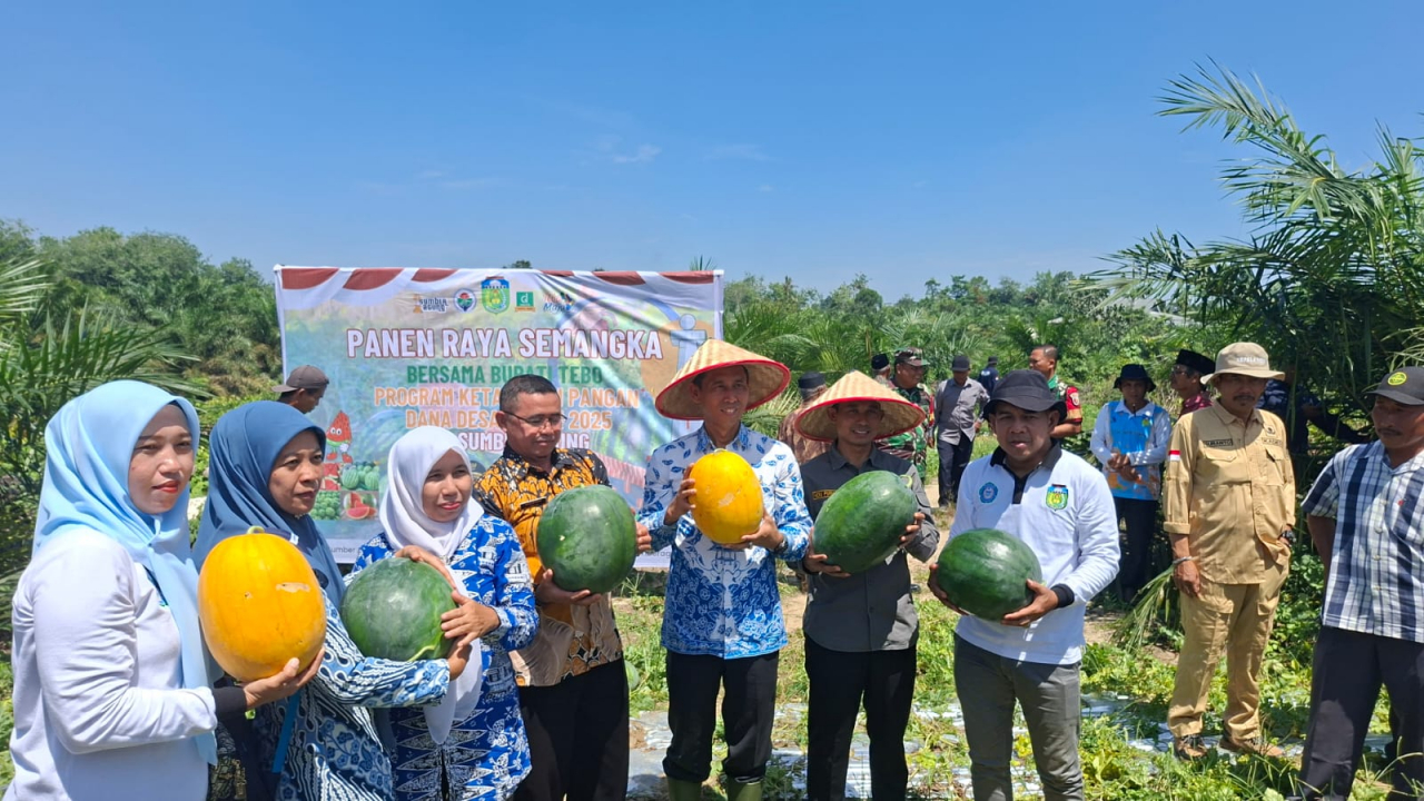 Panen Raya Semangka Warnai Keberhasilan Program Ketahanan Pangan Dana Desa Tahun 2025 di Desa Sumber Agung