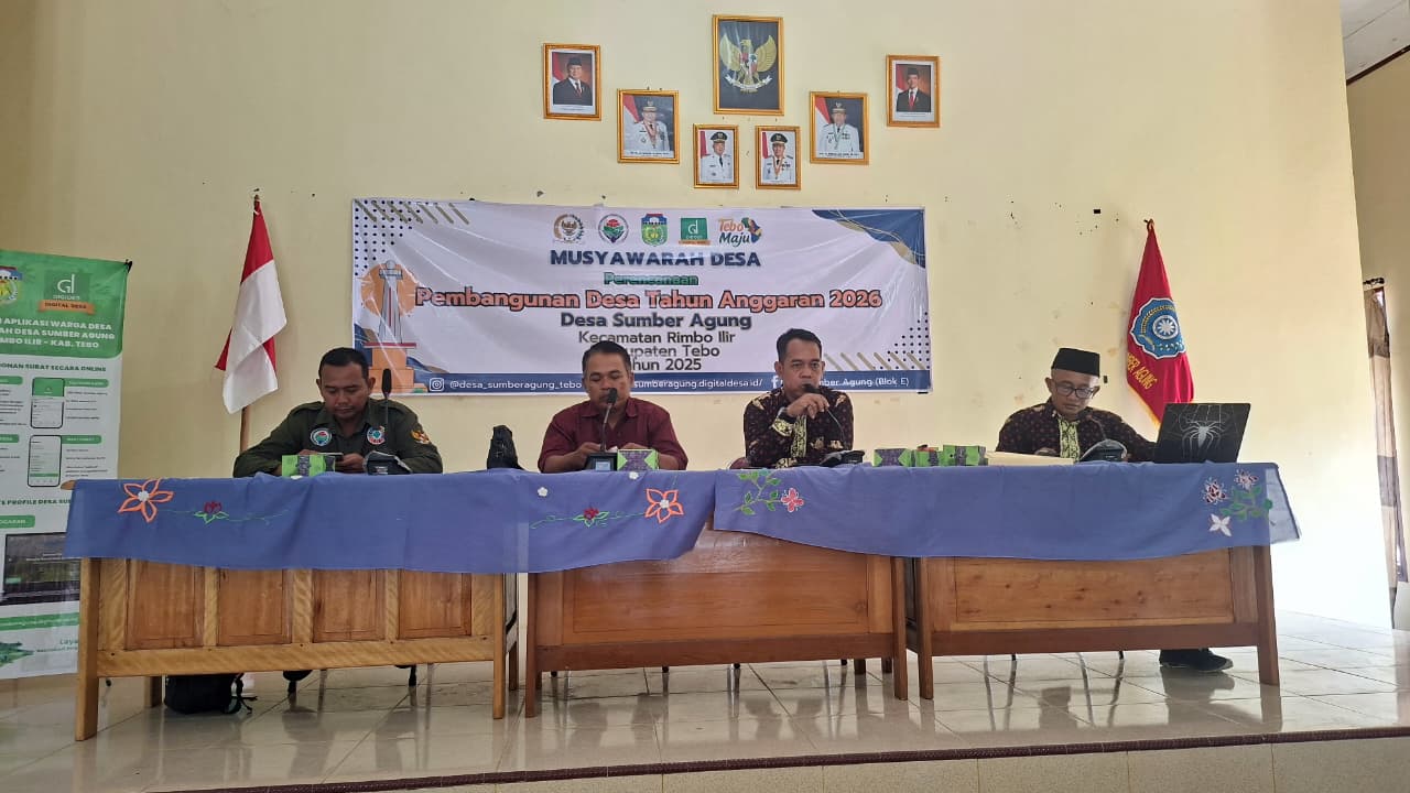 MUSYAWARAH DESA PERENCANAAN PEMBANGUNAN DESA TAHUN ANGGARAN 2026 DESA SUMBER AGUNG KECAMATAN RIMBO ILIR