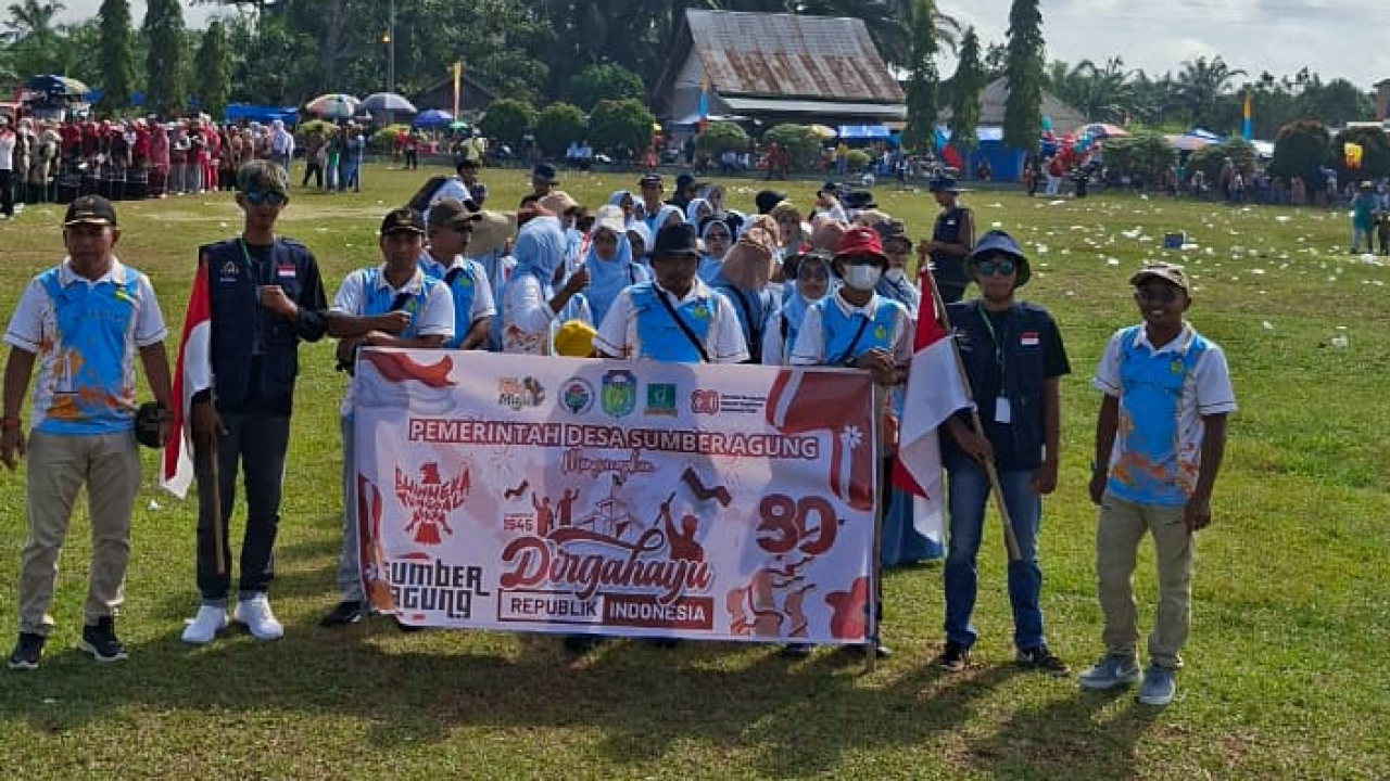 Desa Sumber Agung Meriahkan Pawai HUT RI ke-80 dengan Semangat Kebersamaan