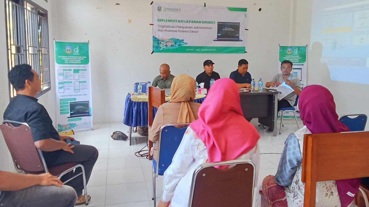 PELATIHAN IMPLEMENTASI DIGITAL DESA (DIGIDES) DI DESA LIDUNG KECAMATAN SAROLANGUN KABUPATEN SAROLANGUN DORONG DIGITALISASI PELAYANAN DESA