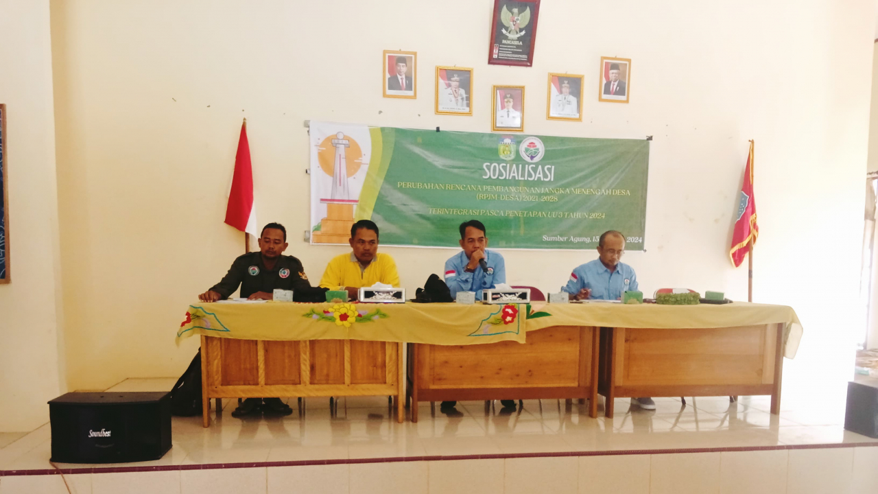 Sosialisasi dan Pembentukan Tim Penyusun Perubahan RPJM-Desa Sumber Agung Pasca UU No. 3 Tahun 2024