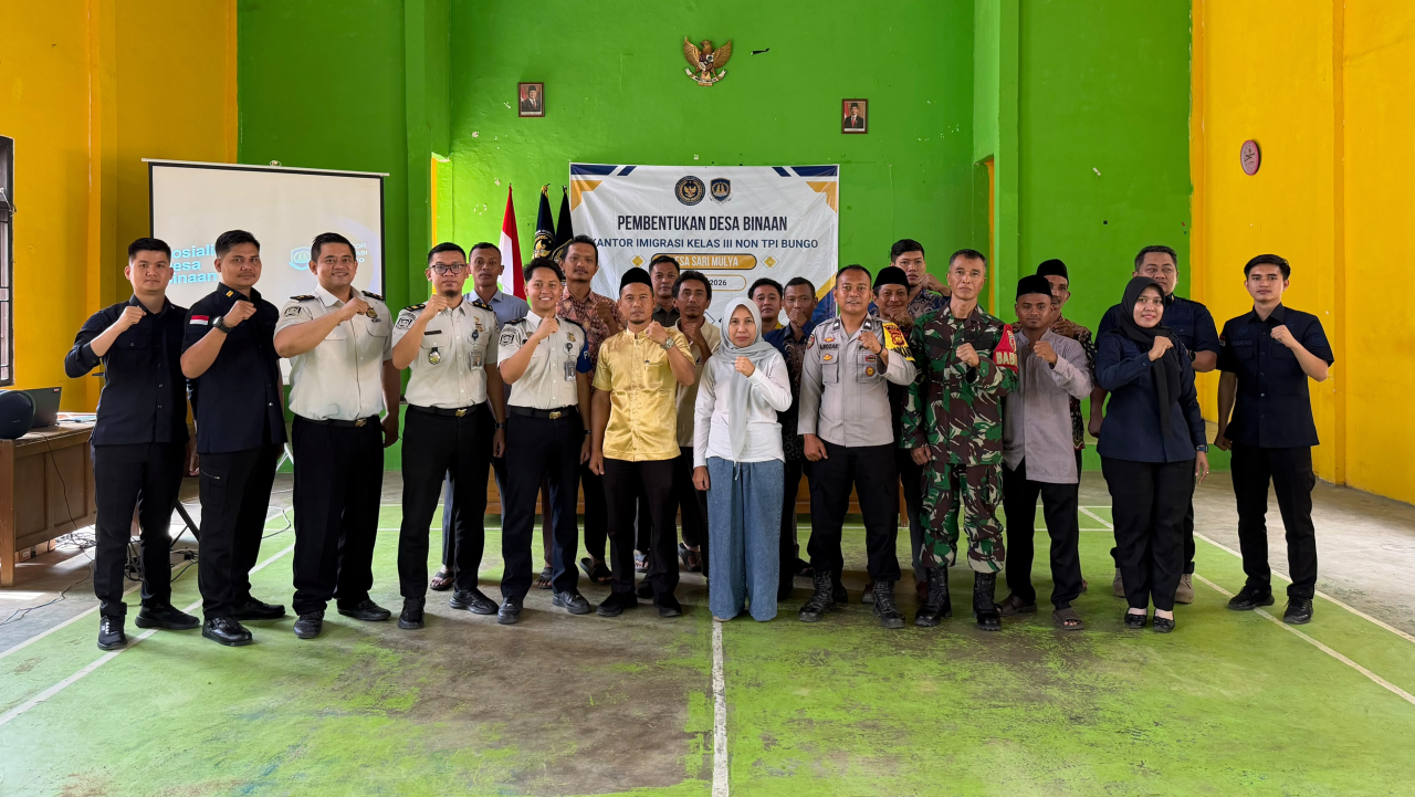 Imigrasi Bungo Bentuk Desa Binaan di Sari Mulya Kabupaten Tebo