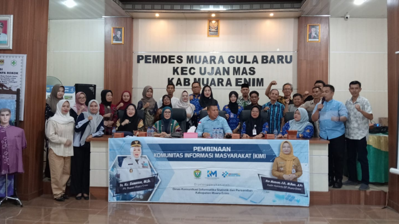 DINAS KOMINFO MUARA ENIM GELAR PEMBINAAN KOMUNITAS INFORMASI MASYARAKAT: KUATKAN KETERBUKAAN INFORMASI PUBLIK MENUJU DESA DIGITAL