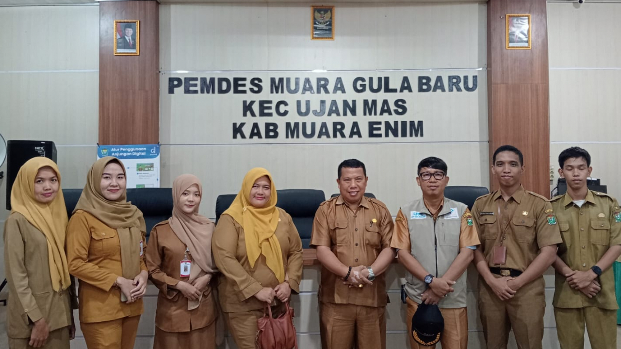 Dinas Kominfo Muaraenim Kunjungi Desa Muara Gula Baru untuk Evaluasi KIM