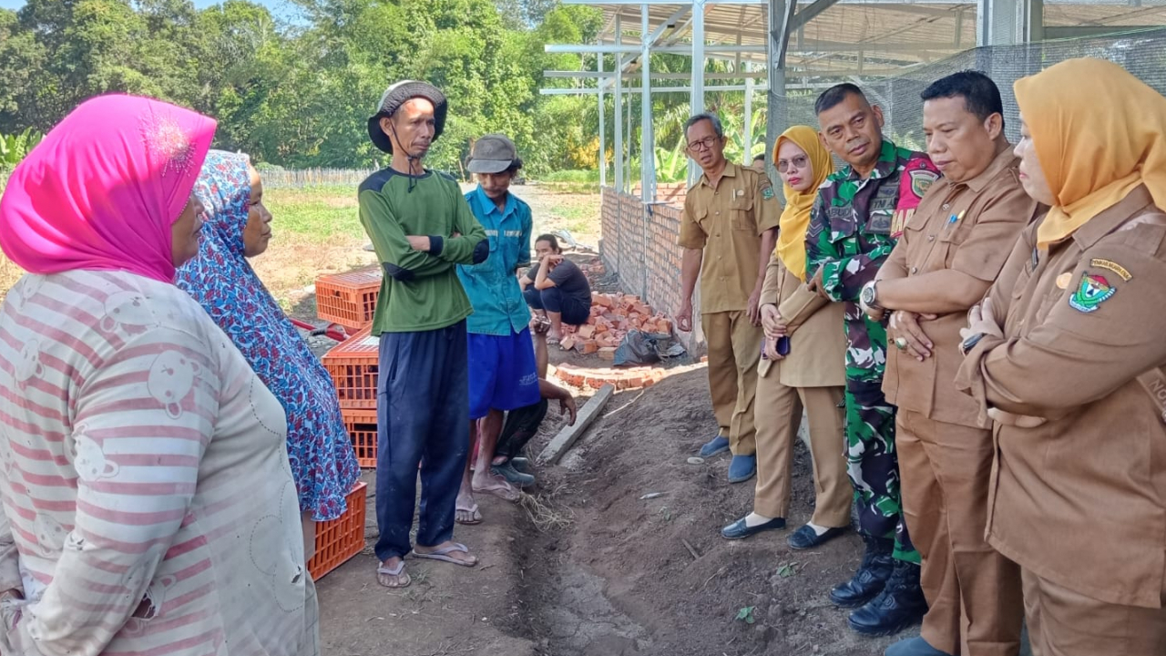 Kelompok Tani Sriwijaya Serasan Desa Muara Gula Baru menerima bantuan Ayam Buras