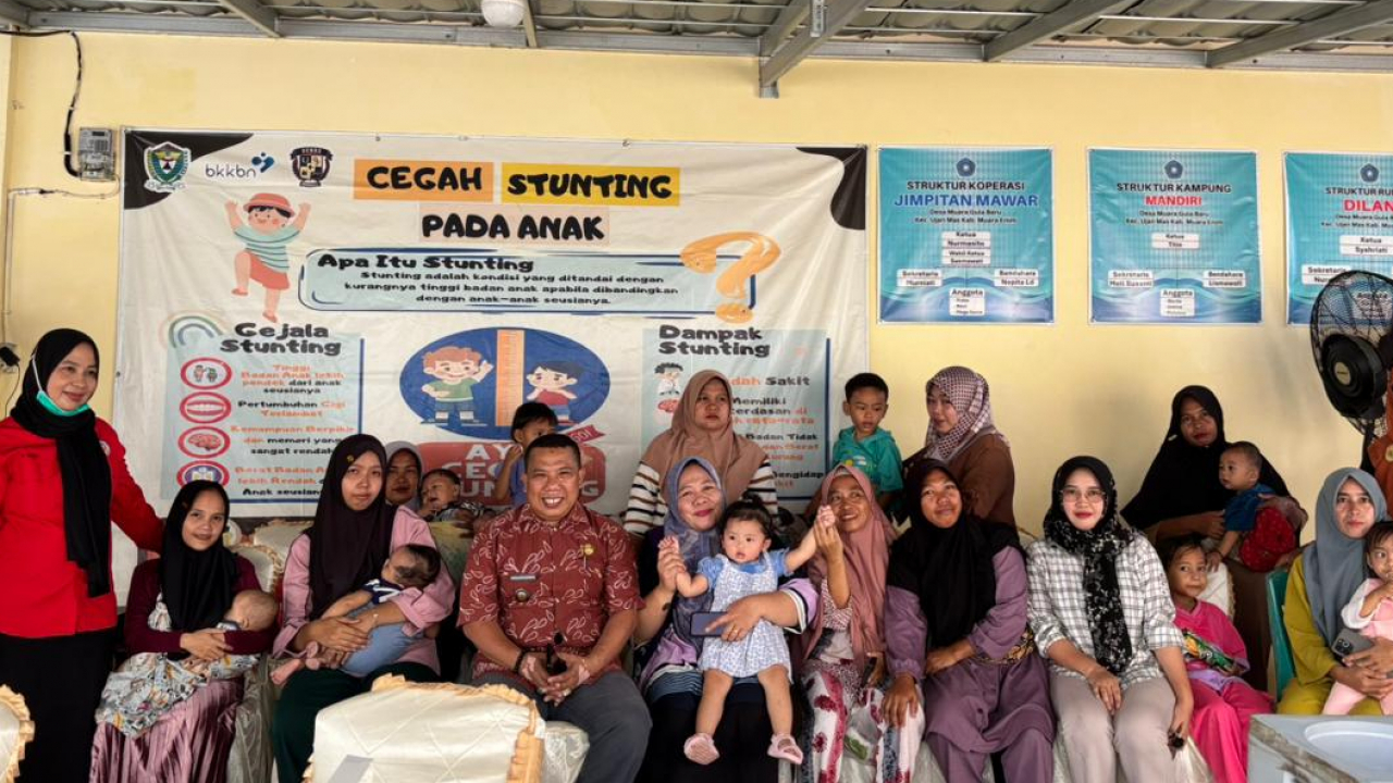 Kegiatan Posyandu Desa Muara Gula Baru bulan April