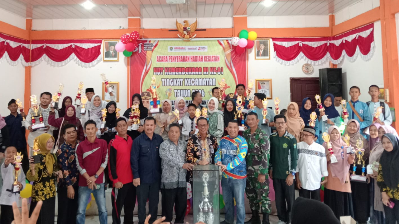 Penutupan dan Pembagian Hadiah Lomba HUT ke 81 RI Tingkat Kecamatan Ujan Mas