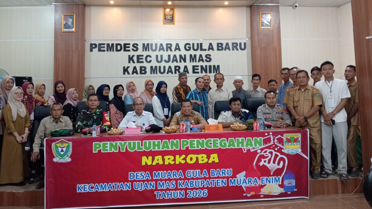 Desa Muara Gula Baru Gelar Sosialisasi Pencegahan Narkoba
