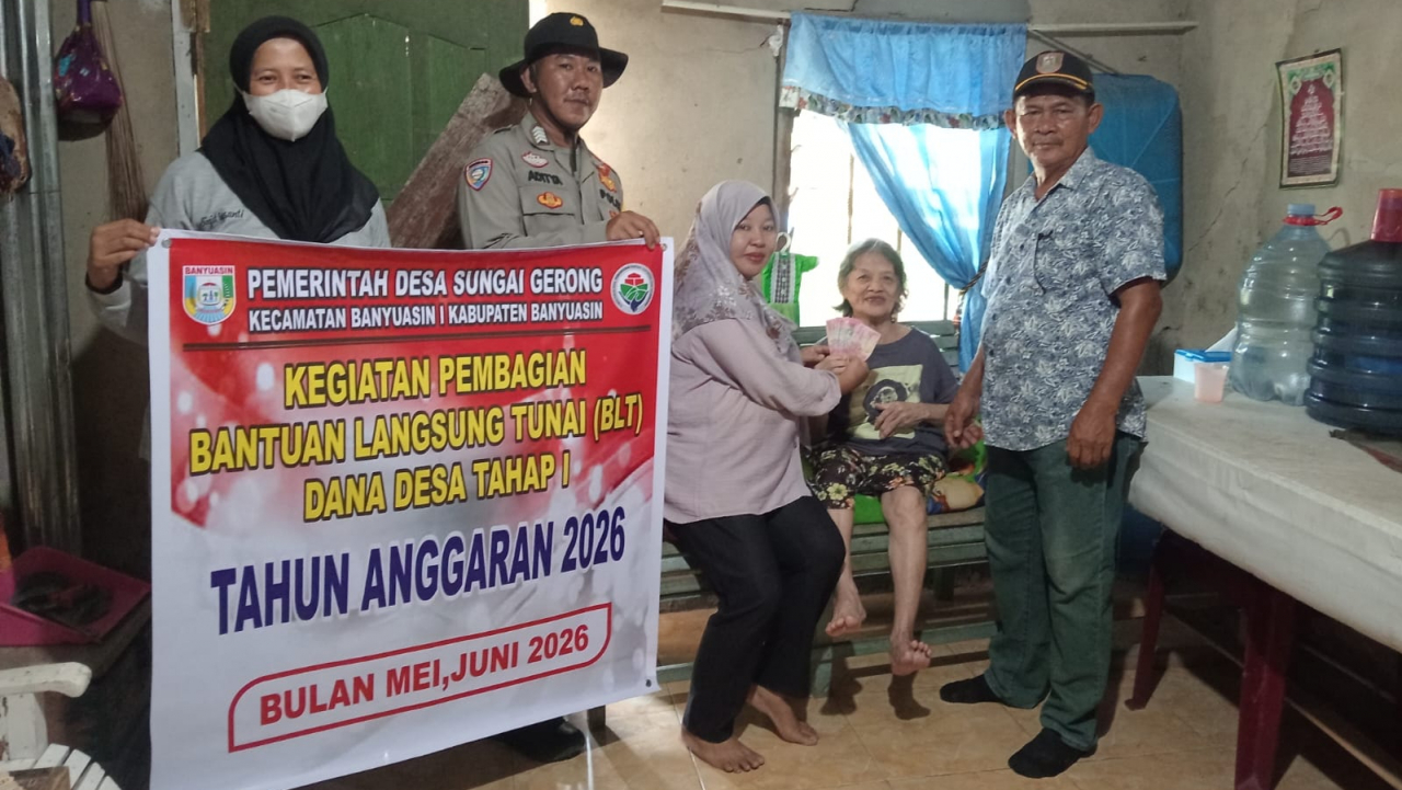 Penyaluran BLT Dana Desa Sungai Gerong Mei Juni 2026 Cair