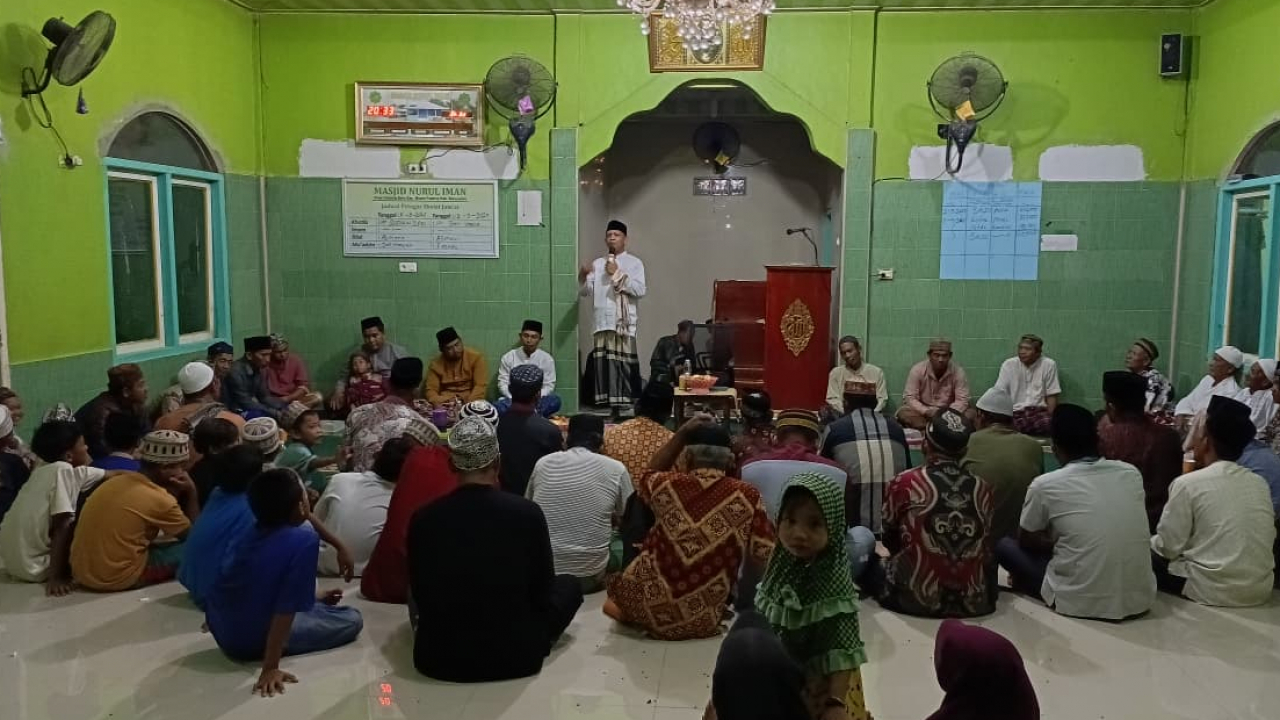 Peringatan Maulid Nabi Muhammad SAW di Masjid Nurul Iman Desa Tanjung Baru Berlangsung Khidmat