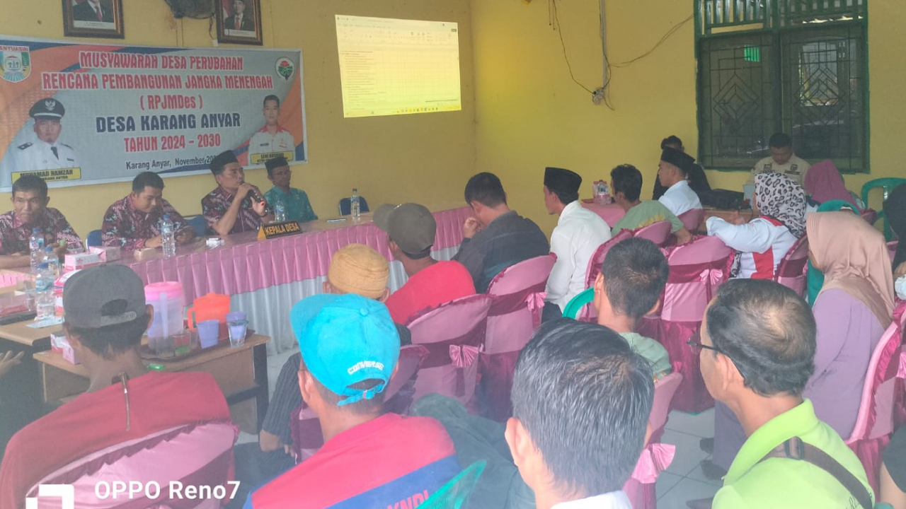 Musyawarah Desa Karang Anyar: Perubahan RPJMDesa untuk Perencanaan Pembangunan Infrastruktur 8 Tahun