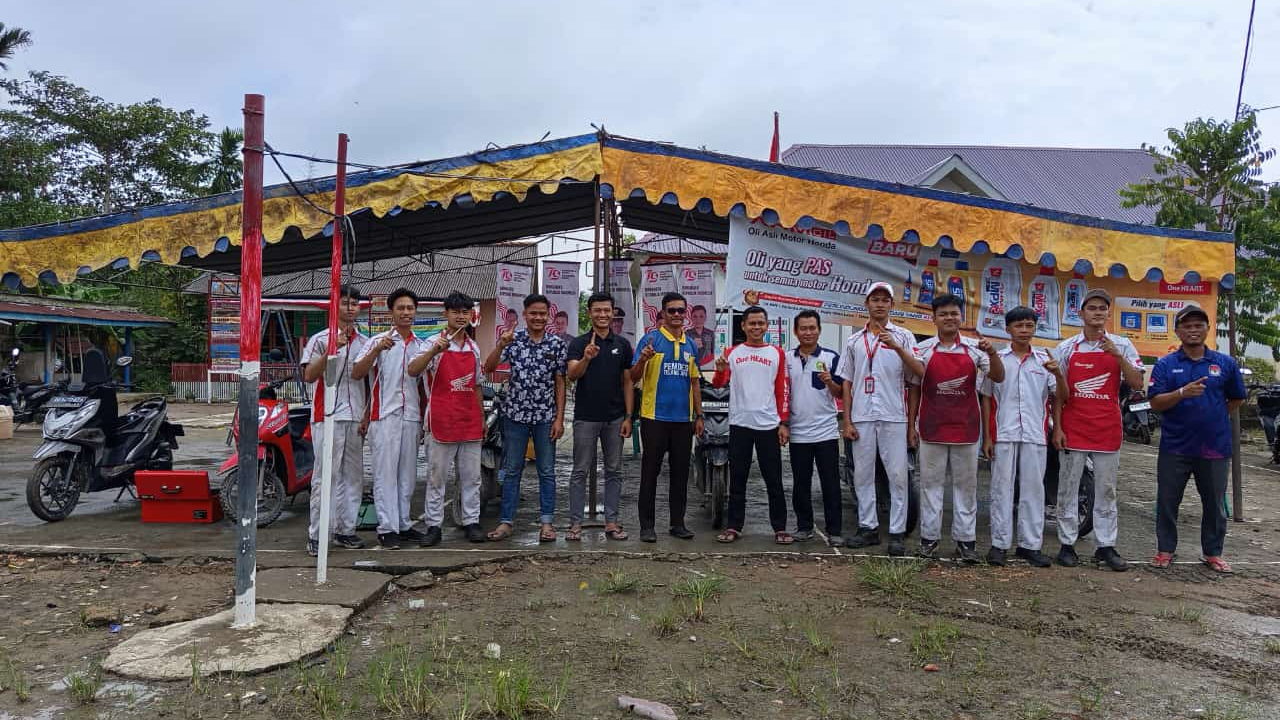 Dealer Bintang Montor Palembang bekerjasama dengan Pemerintah Desa Telang Jaya dalam Pelayanan Servise Rangka Motor Metik Honda