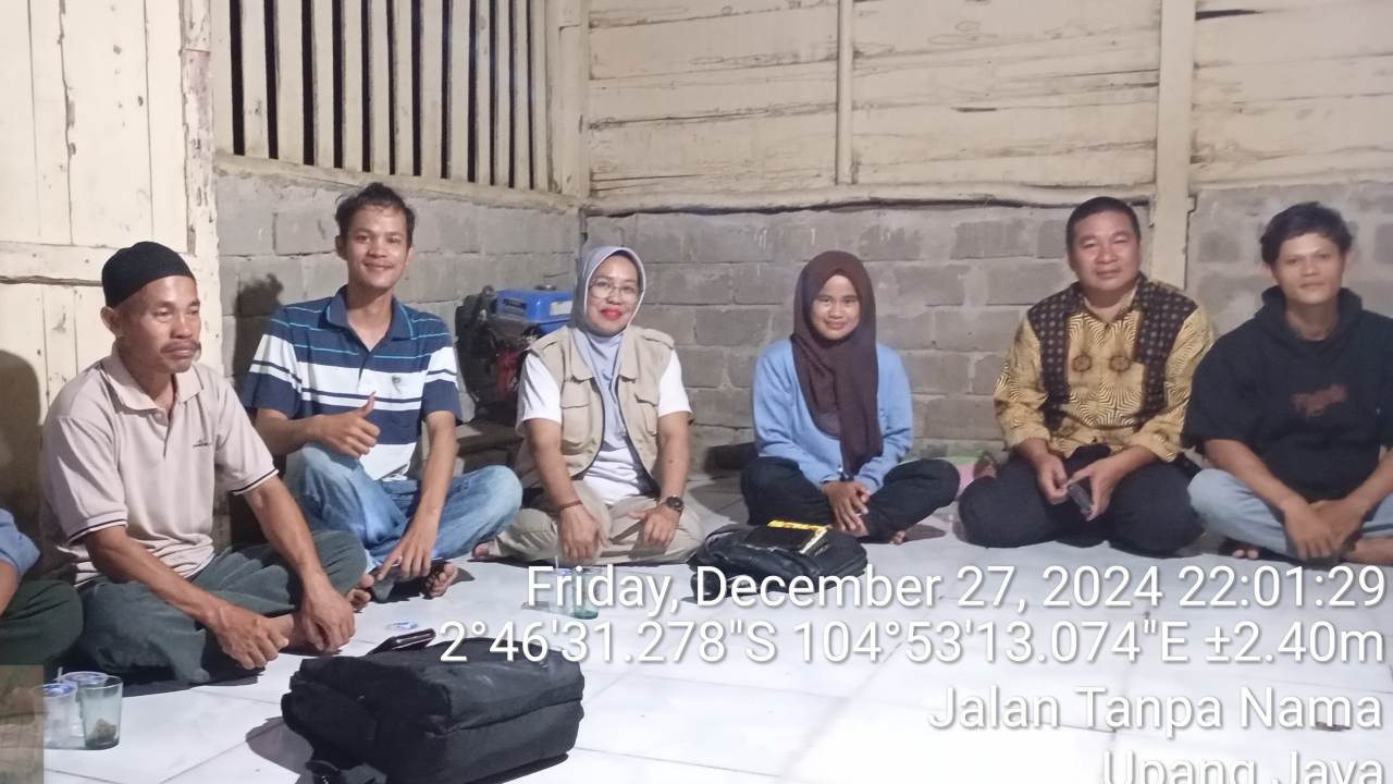 Musyawarah Petani Milenial di Desa Upang Jaya, Kecamatan Muara Telang, Kabupaten Banyuasin
