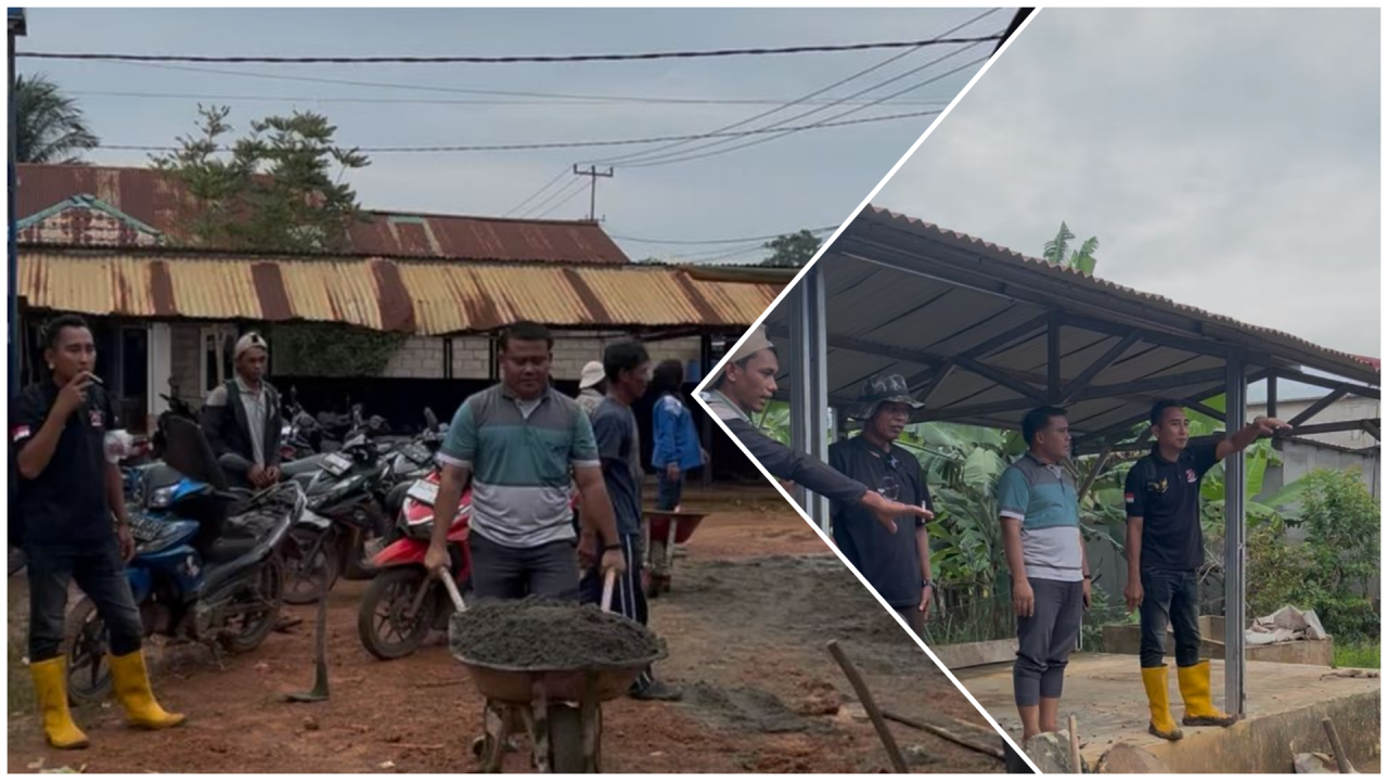 Semangat Gotong Royong dalam Membangun Pasar Desa Sidomulyo, Kecamatan Air Kumbang