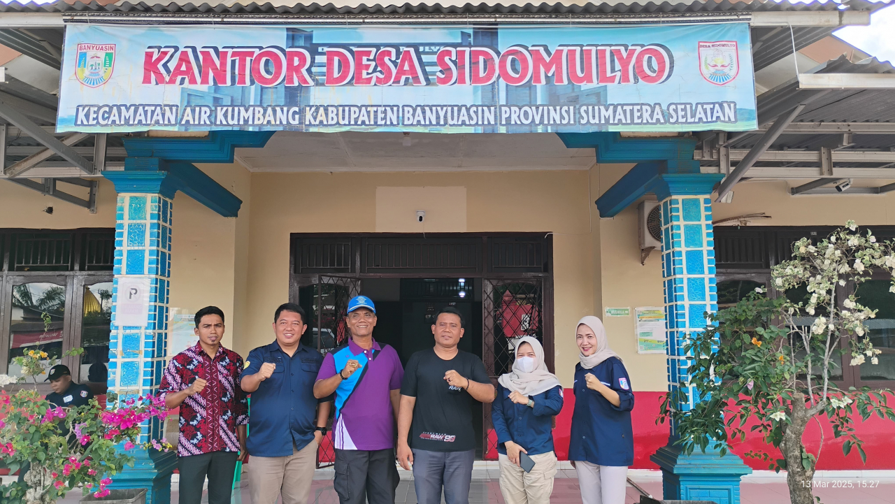Verifikasi Lapangan Terkait Pengajuan STDB dan PSR dari Dinas Perkebunan dan Peternakan Kabupaten Banyuasin yang Dibantu Langsung oleh Bapak Kades Sidomulyo Bapak Rahmat, S.P.