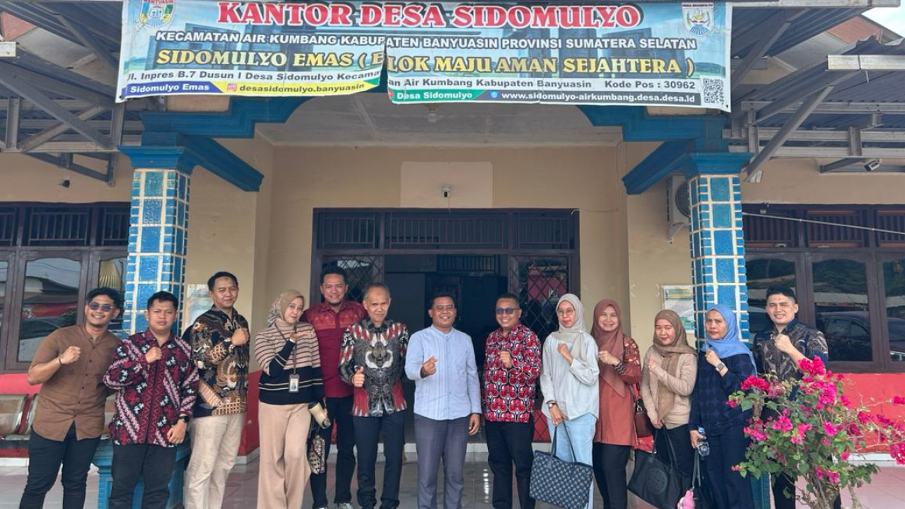 Kunjungan Bappeda, BPKAD, Dinas Kominfo, dan Bank Sumsel Babel ke Desa Sidomulyo dalam Rangka Kerja Sama Roadshow Desa Percontohan Pelayanan Terbaik