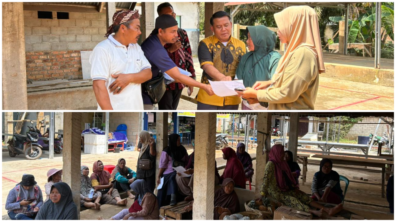 Sosialisasi Kepala Desa kepada Pedagang Pasar Desa Sidomulyo