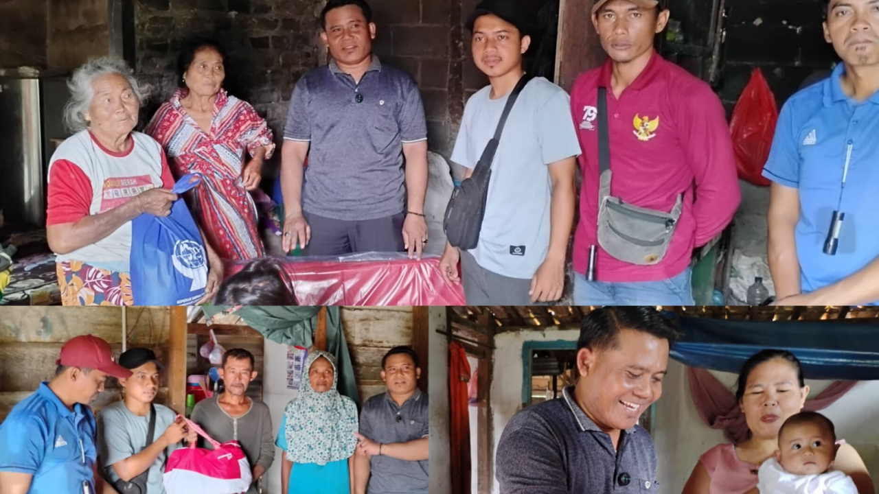 Penyerahan Bantuan Langsung kepada Warga Terdampak Banjir di Desa Sidomulyo oleh Bapak Rahmat, S.P.