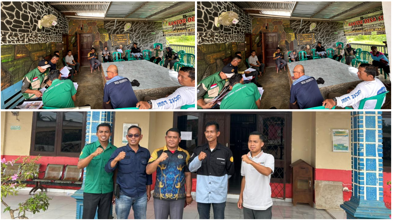 Kedatangan Dinas Perkebunan dan Peternakan Kabupaten Banyuasin Bahas CPCL Bantuan Bibit dan Ternak di Desa Sidomulyo