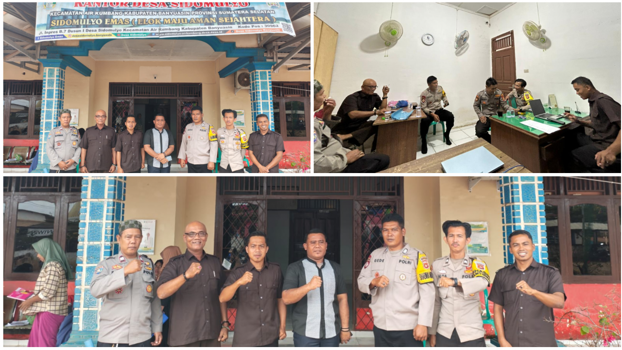 Bimbingan dan Pemeriksaan FKPM oleh Bhabinkamtibmas dan Kapolsek Air Kumbang di Desa Sidomulyo