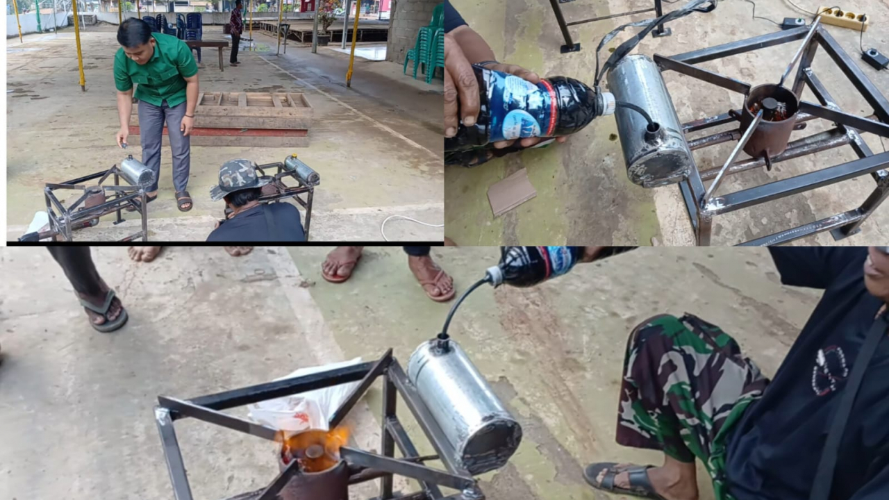 Inovasi Ramah Lingkungan: Pak Kades Rahmat dan Perangkat Desa Ciptakan Kompor Berbahan Bakar Oli Bekas