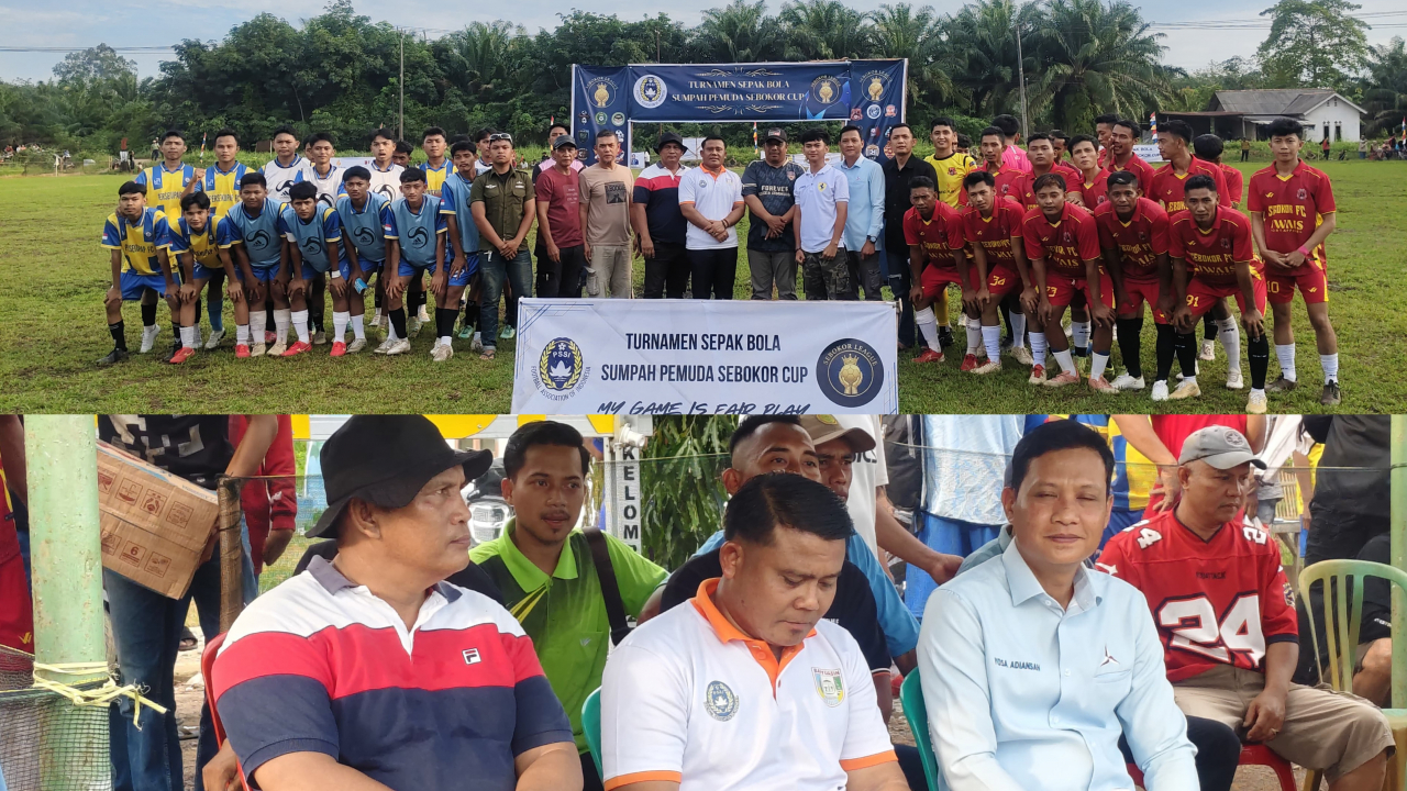 Pembukaan Turnamen Sepak Bola Dalam Rangka Hari Sumpah Pemuda di Desa Sebokor Resmi Dibuka oleh Ketua PSSI Air Kumbang Bapak Rahmat, Sp