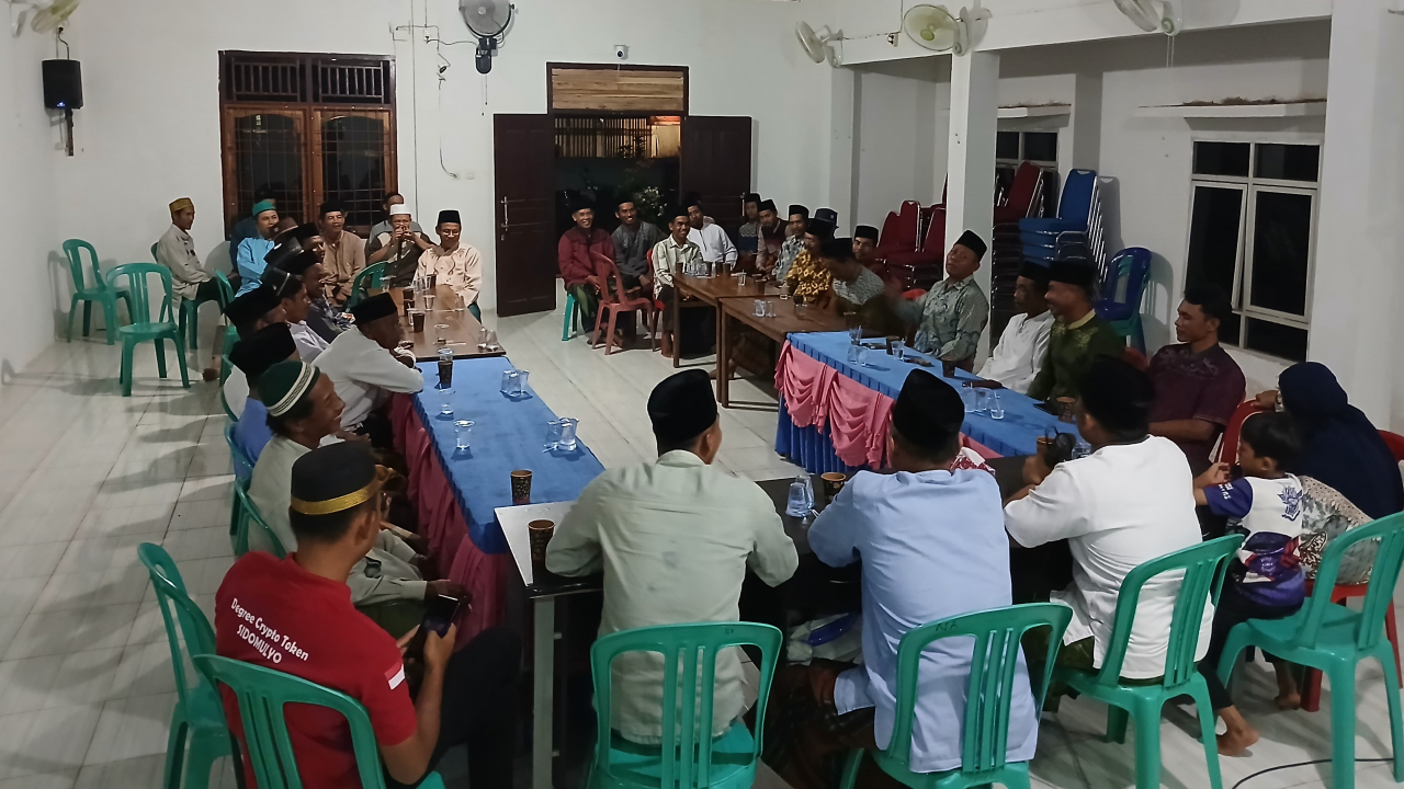 Musyawarah Pemerintah Desa Sidomulyo Bersama BPD, Tokoh Agama, dan Ketua Masjid & Mushola