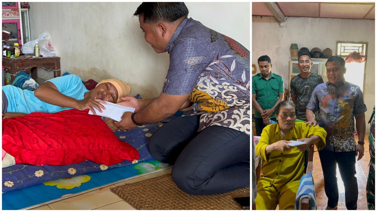 Kepala Desa Sidomulyo Berikan Santunan kepada Warga yang Sedang Sakit