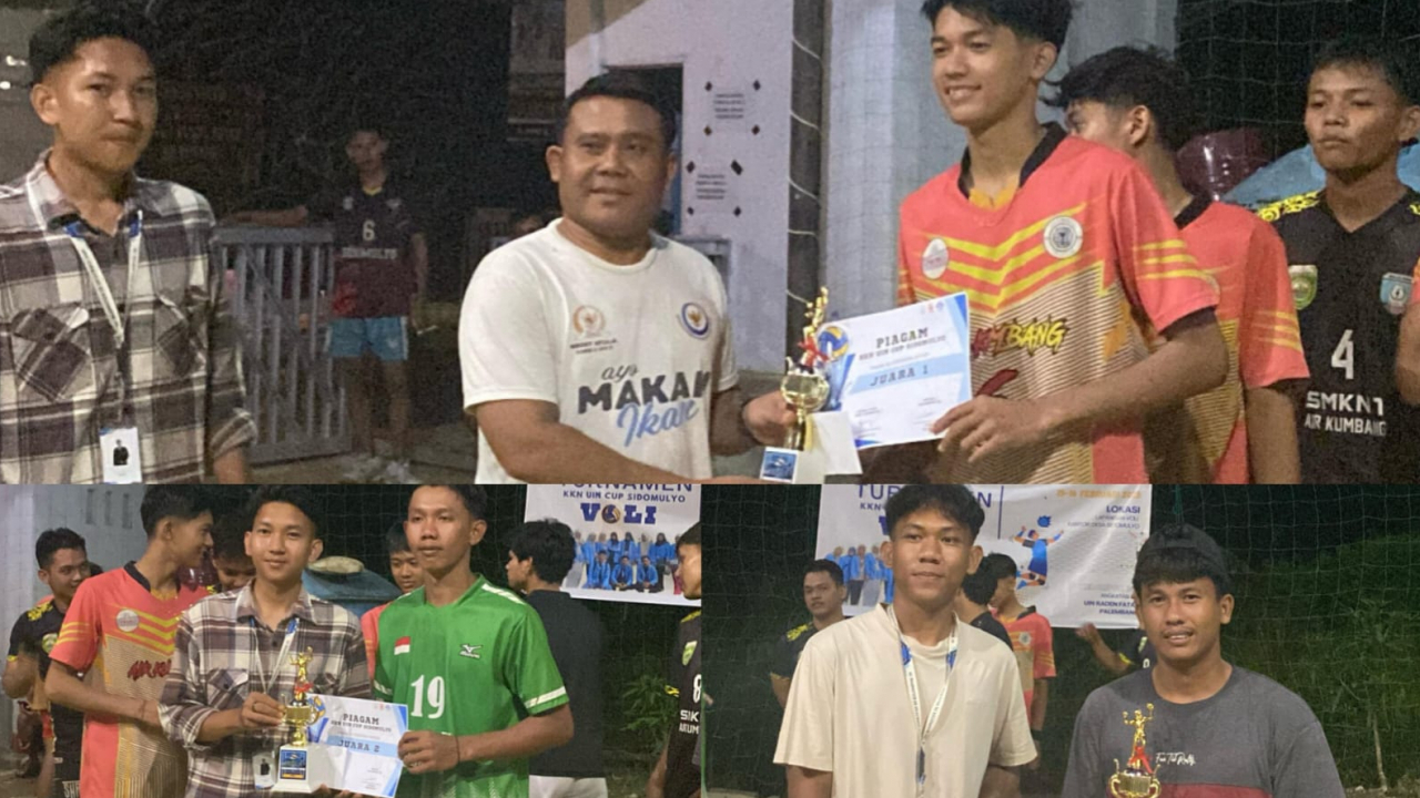 Turnamen Bola Voli KKN UIN Raden Fatah Palembang di Desa Sidomulyo: Semangat Kebersamaan dan Dukungan Penuh dari Kepala Desa Rahmat, SP