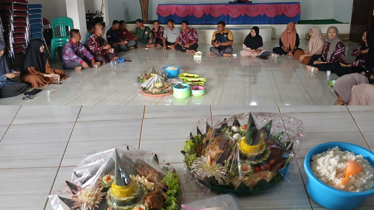Tasyakuran Bersama Kepala Desa Sidomulyo, Bapak Rahmat, S.P., dan Perangkat Desa: Wujud Syukur atas Suksesnya Penyelenggaraan Beberapa Acara di Desa Sidomulyo