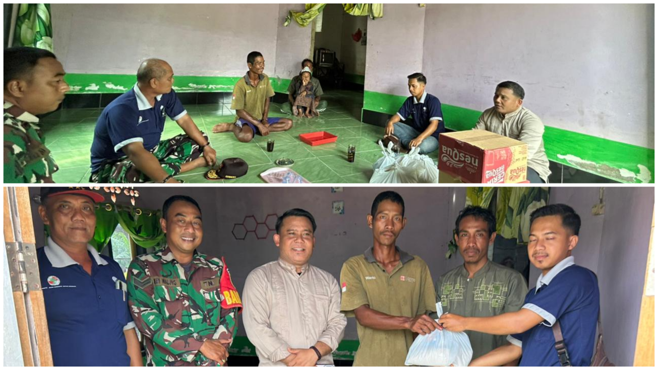 Kepala Desa Sidomulyo Bersama Babinsa Lakukan Silaturahmi kepada Warga Terdampak Musibah