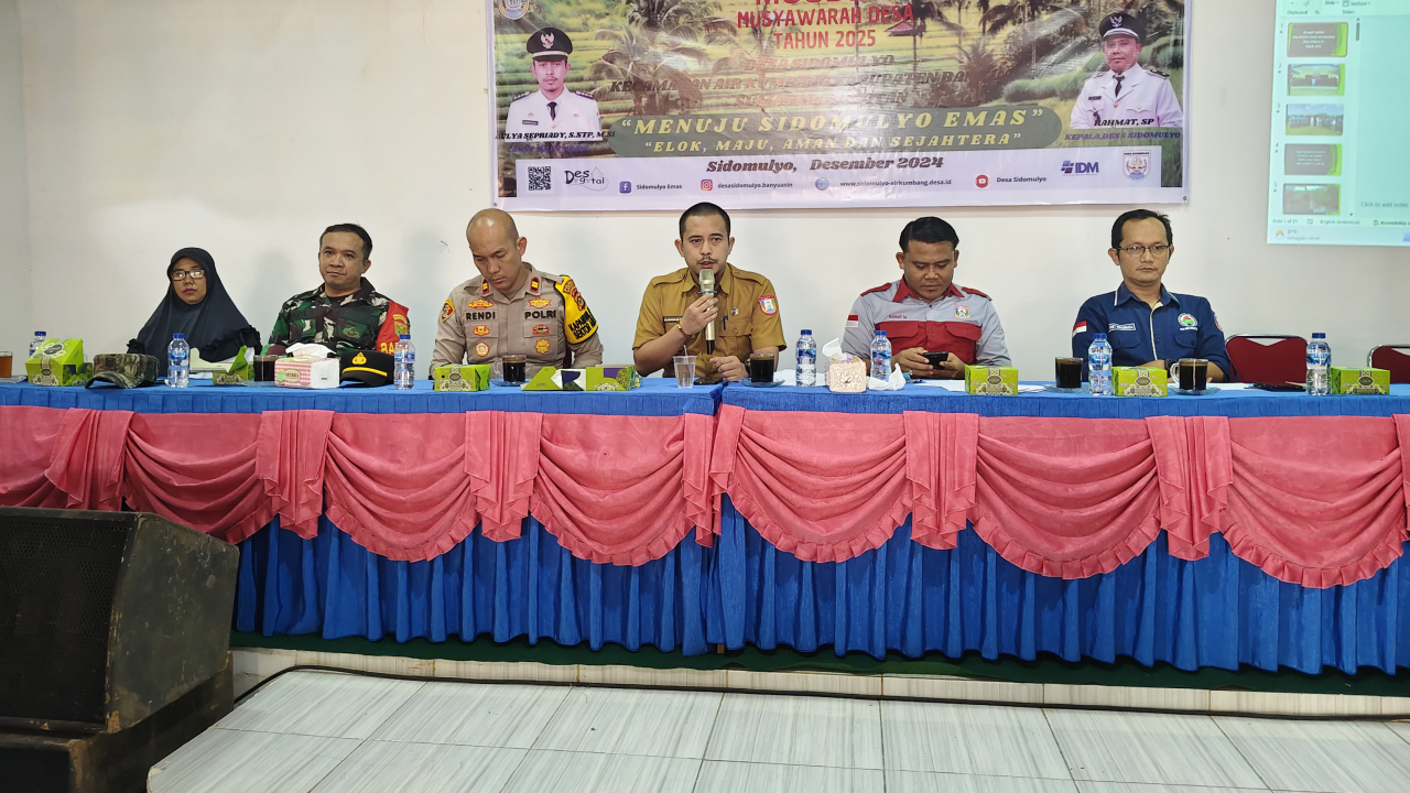 MUSYAWARAH DESA RENCANA KERJA PEMBANGUNAN DESA SIDOMULYO TAHUN ANGGARAN 2025