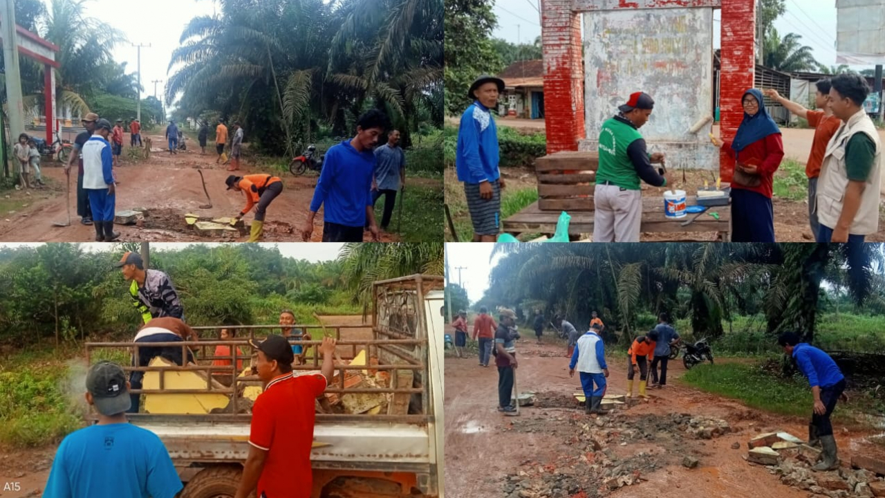 Gotong Royong Bersih-Bersih Desa Sidomulyo dalam Rangka Menyambut Bulan Suci Ramadhan