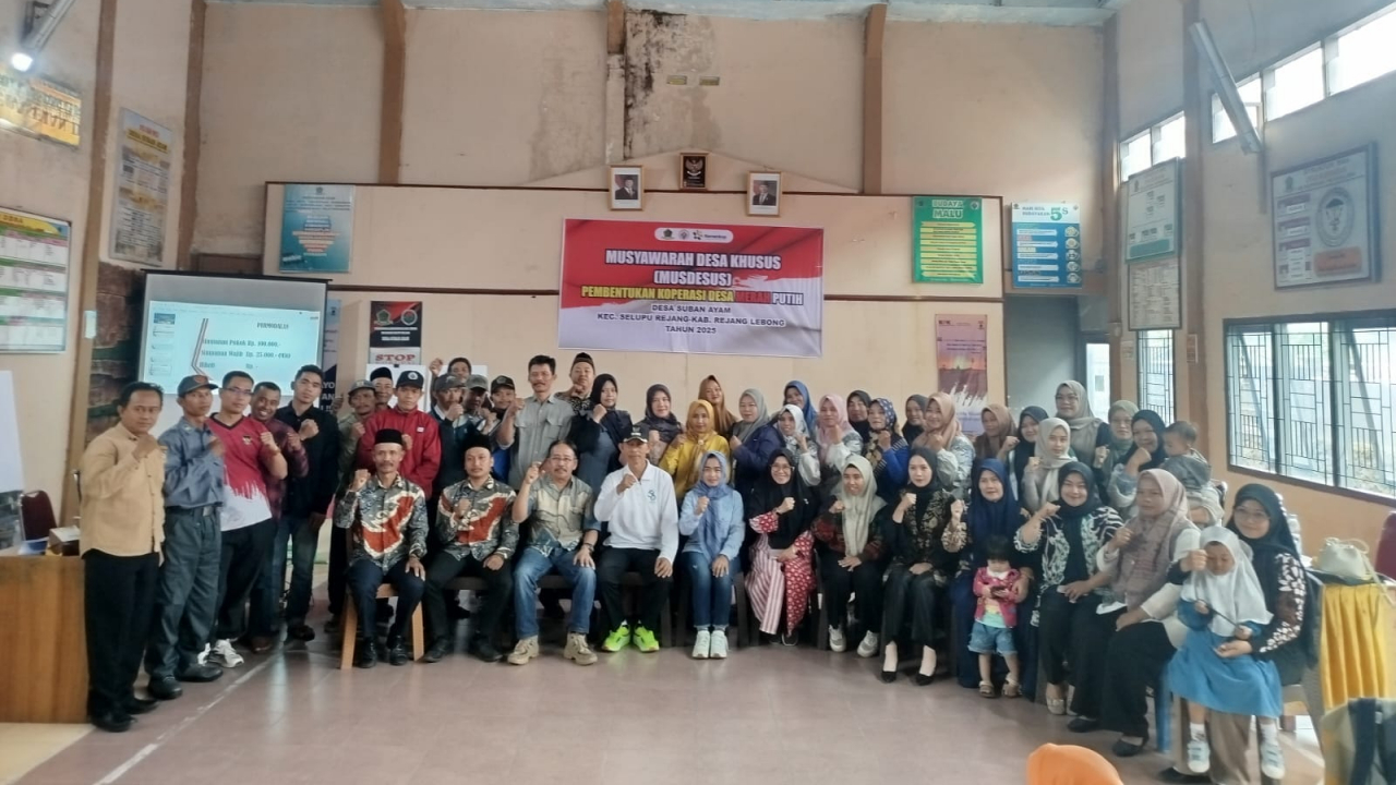 Resmi Dibentuk, Ini Dia Pengurus KDMP Suban Ayam
