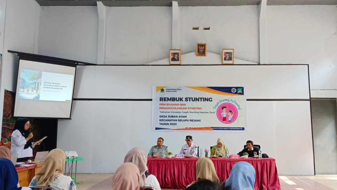 CEGAH STUNTING ITU PENTING, SUBAN AYAM GELAR REMBUK STUNTING