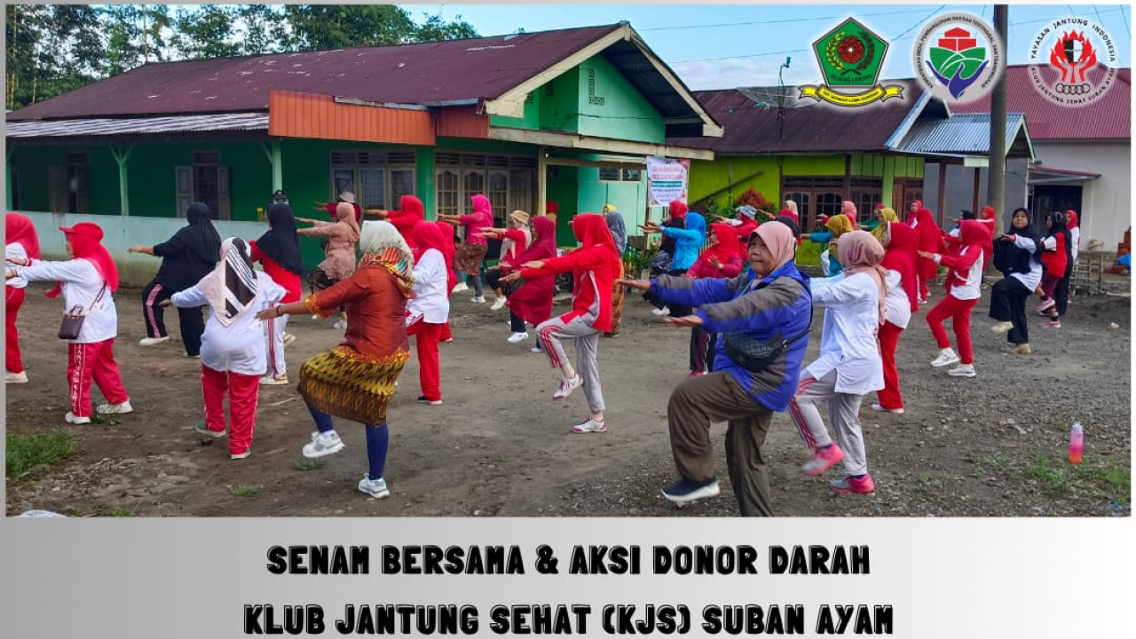 Ajak Masyarakat Sehat Bersama, Pemerintah Desa Suban Ayam Gelar Senam dan Donor Darah